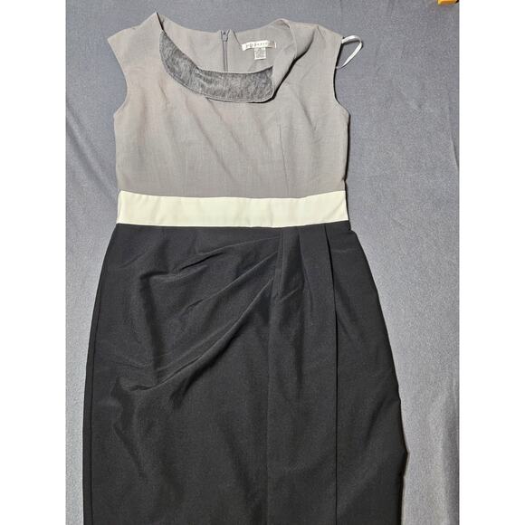 Casual Dresses & Skirts - Studio Dress Womens 10 Gray Black Sleeveless Mid Length Business Casual Dress